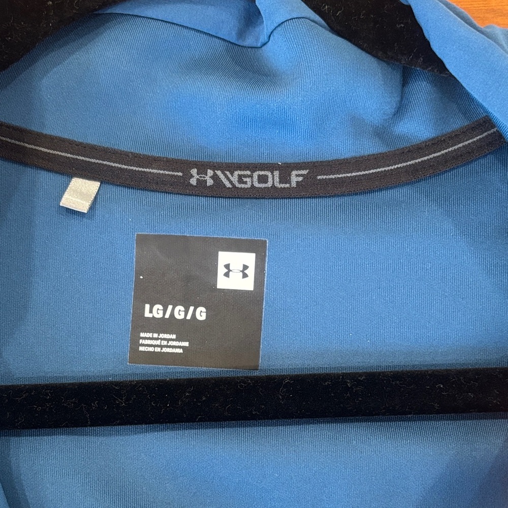 Under Armour Navy and Light Blue Quarter-Zip - Picture 2 of 4